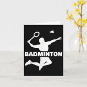 Badminton Player Kaart (Gele Bloem)