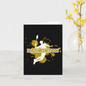 Badminton Player Kaart (Gele Bloem)