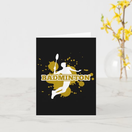 Badminton Player Kaart (Gele Bloem)