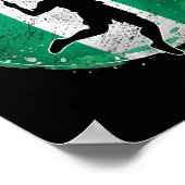 Badminton Player Nigeria Nigerian Flag Nigeria  Poster (Hoek)