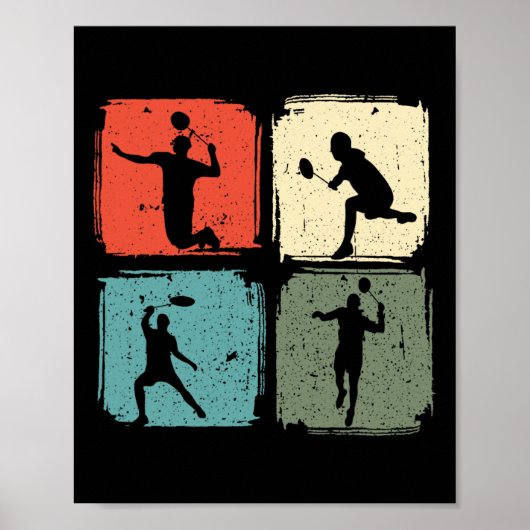 Badminton Player Outfit Badminton Player Shuttle Poster (Voorkant)