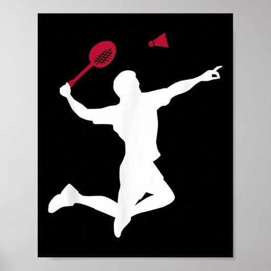 Badminton Player Poster (Voorkant)