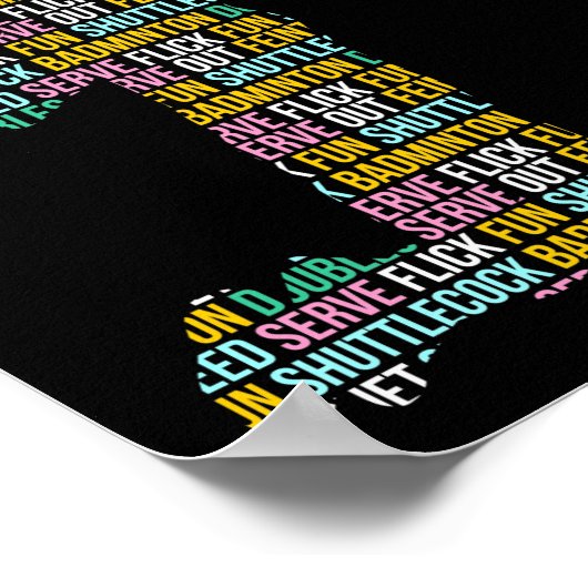 Badminton Player Poster (Hoek)