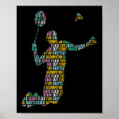 Badminton Player Poster (Voorkant)