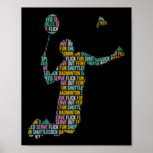 Badminton Player Poster