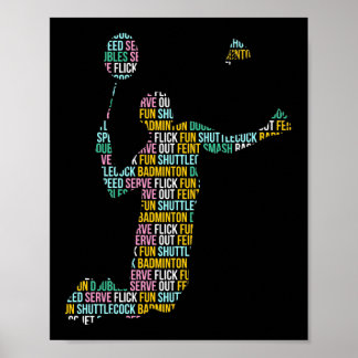 Badminton Player Poster