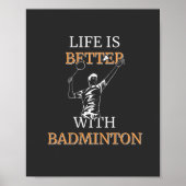 Badminton Player Poster (Voorkant)