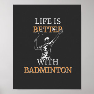 Badminton Player Poster