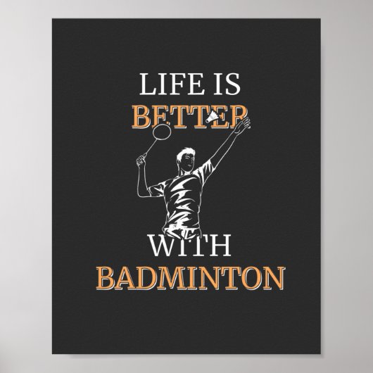 Badminton Player Poster (Voorkant)