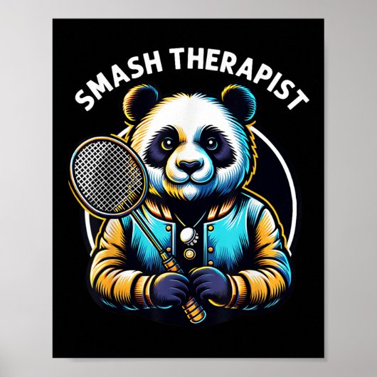Badminton Player Pun Shuttle Smash Therapist Badmi Poster (Voorkant)