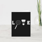 Badminton Player Racket Sports Shuttle Funny Badmi Kaart (Voorkant)