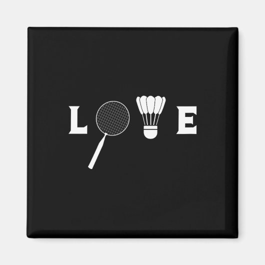 Badminton Player Racket Sports Shuttle Funny Badmi Magneet (Voorkant)
