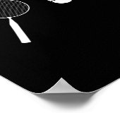 Badminton Player Racket Sports Shuttle Funny Badmi Poster (Hoek)