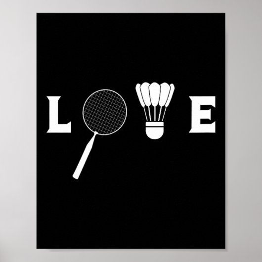Badminton Player Racket Sports Shuttle Funny Badmi Poster (Voorkant)