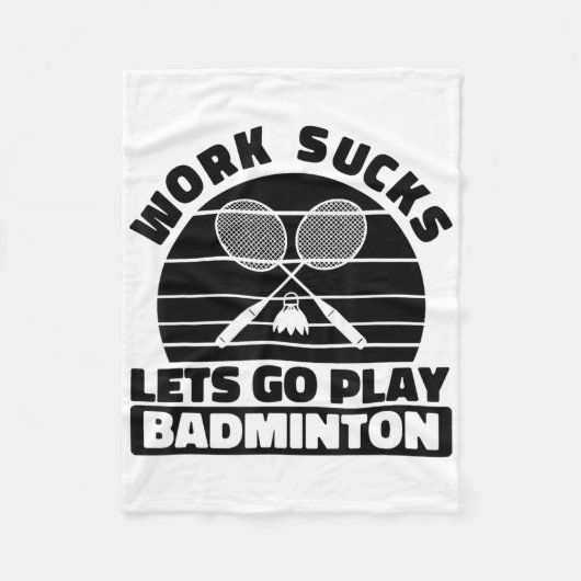 Badminton Player Racket - Team Court Racket Shut Fleece Deken (Voorkant)
