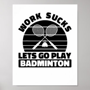 Badminton Player Racket - Team Court Racket Shut Poster