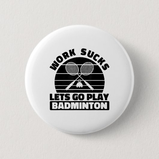 Badminton Player Racket - Team Court Racket Shut Ronde Button 5,7 Cm (Voorkant)