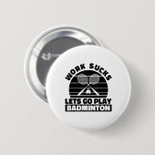 Badminton Player Racket - Team Court Racket Shut Ronde Button 5,7 Cm (Voorkant /achterkant)