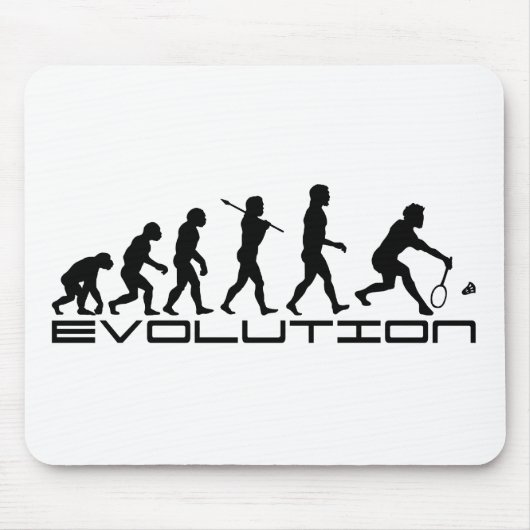 Badminton Player Racquet Sport Evolution Art Muismat (Voorkant)