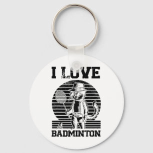 Badminton Player Shuttle 1 Sleutelhanger
