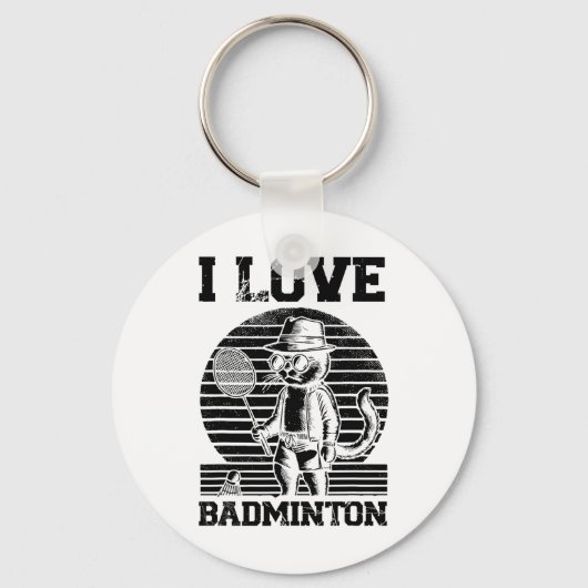 Badminton Player Shuttle 1 Sleutelhanger (Voorkant)