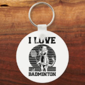 Badminton Player Shuttle 1 Sleutelhanger (Voorkant)