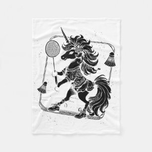 Badminton Player Shuttle Fleece Deken