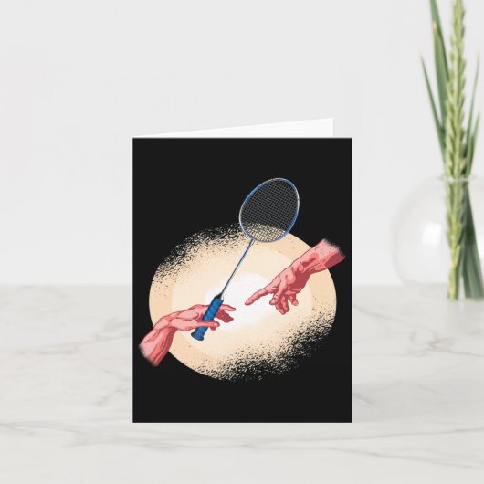 Badminton Player Shuttle Gift Badminton Kaart (Voorkant)