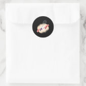 Badminton Player Shuttle Gift Badminton Ronde Sticker (Tas)