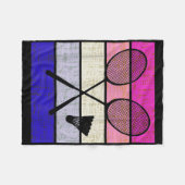 Badminton Player Shuttle Girls Kids Women Youth  Fleece Deken (Voorkant (Horizontaal))