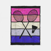 Badminton Player Shuttle Girls Kids Women Youth  Fleece Deken (Voorkant)