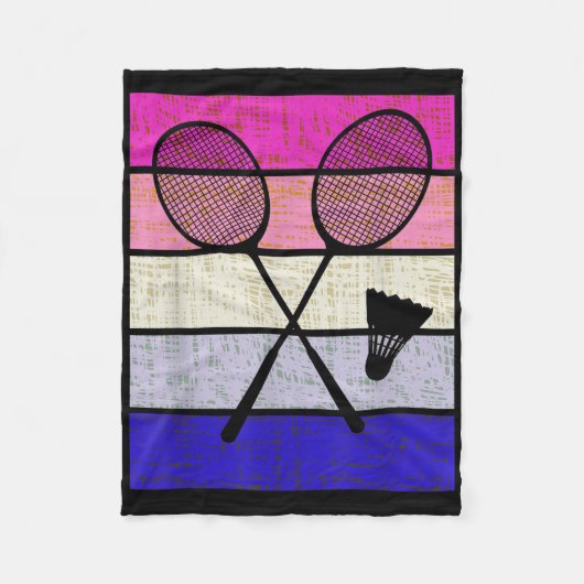 Badminton Player Shuttle Girls Kids Women Youth  Fleece Deken (Voorkant)