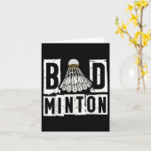 Badminton Player Shuttle Kaart (Gele Bloem)