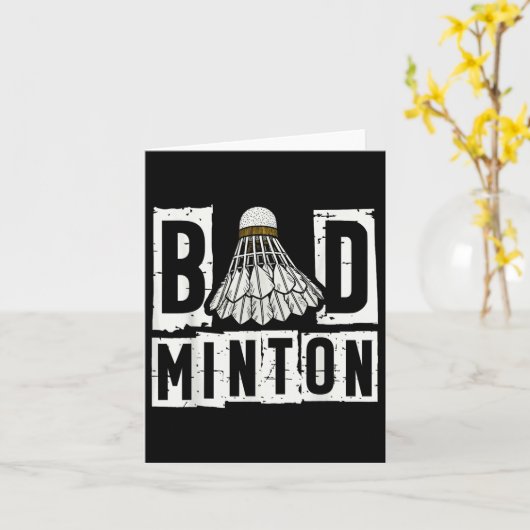 Badminton Player Shuttle Kaart (Gele Bloem)