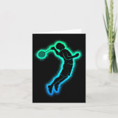 Badminton Player Shuttle Kinder Mannen Badminton B Kaart (Voorkant)