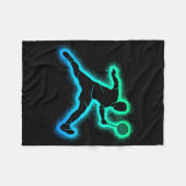 Badminton Player Shuttle Mannen Boys Badminton Kin Fleece Deken (Voorkant (Horizontaal))