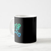 Badminton Player Shuttle Mannen Boys Badminton Kin Koffiemok (Voorkant links)