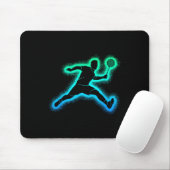 Badminton Player Shuttle Mannen Boys Badminton Kin Muismat (Met muis)