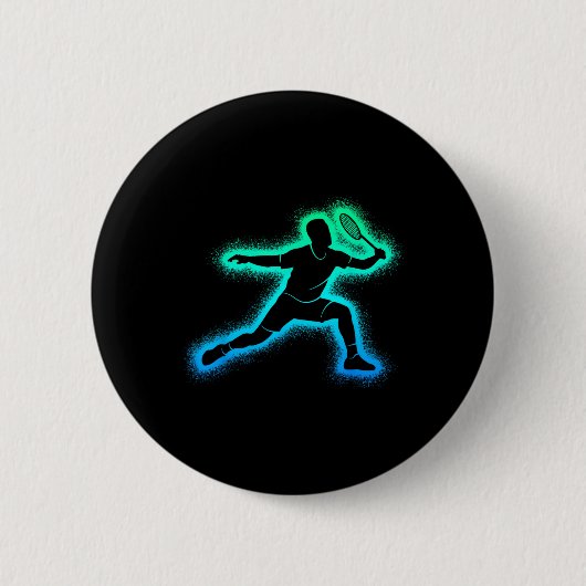 Badminton Player Shuttle Mannen Kinder Badminton B Ronde Button 5,7 Cm (Voorkant)