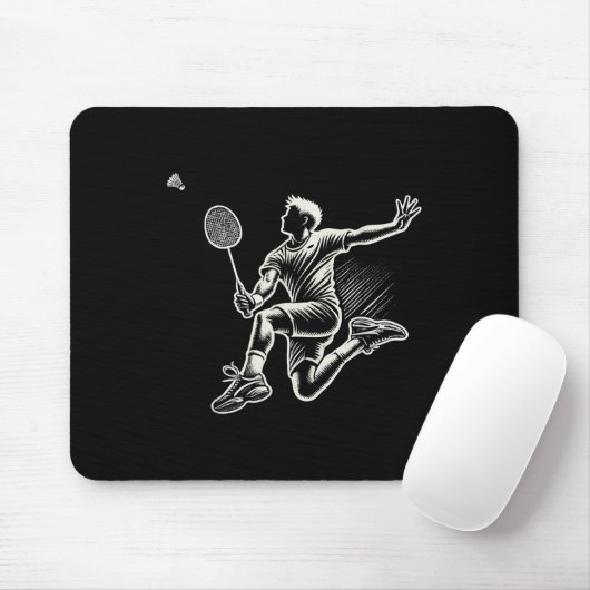 Badminton Player Shuttle Muismat (Met muis)