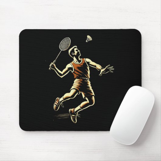 Badminton Player Shuttle Muismat (Met muis)