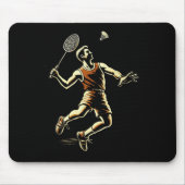 Badminton Player Shuttle Muismat (Voorkant)