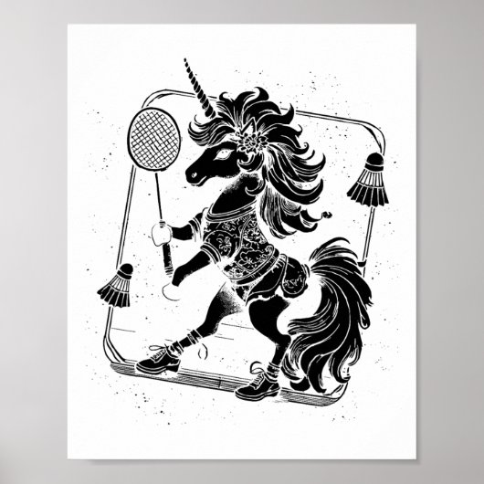 Badminton Player Shuttle Poster (Voorkant)