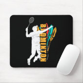 Badminton Player Shuttle Racket Badminton Muismat (Met muis)