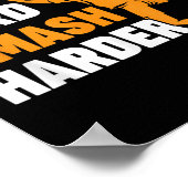 Badminton Player Shuttle Serve Hard Smash Harder  Poster (Hoek)