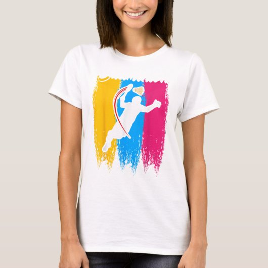 Badminton Player Shuttle Time Smash Rackets Lover T-shirt (Voorkant)