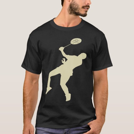 Badminton Player Shuttlecock Time Smash Rackets T-shirt (Voorkant)