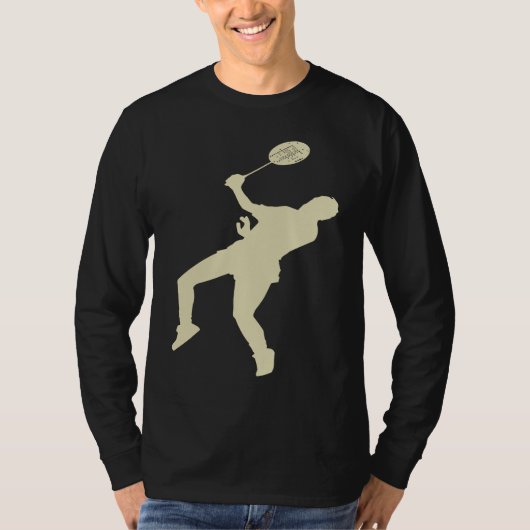 Badminton Player Shuttlecock Time Smash Rackets T-shirt (Voorkant)