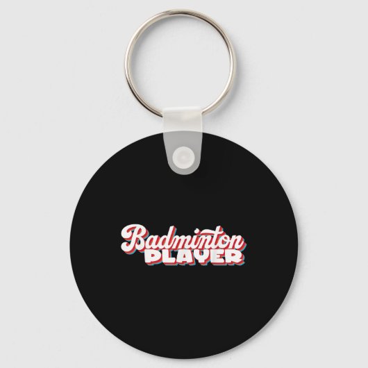 Badminton Player Sleutelhanger (Voorkant)