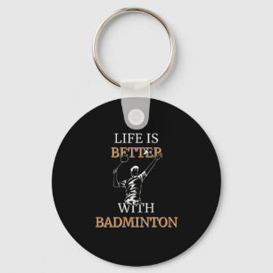 Badminton Player Sleutelhanger